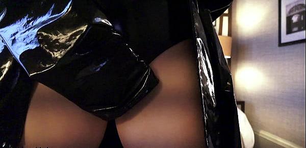 PVC Coat, Shiny Panties and Spit